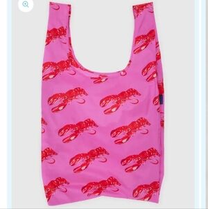 Big Baggu Pink and Red Lobster Print Tote